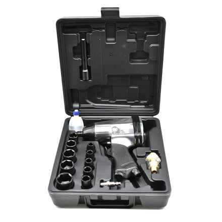Air Locker IR002A 16pcs 1/2 Inch Air Impact Wrench Kit Includes Sockets Extension with Case