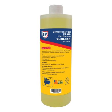 Interstate Pneumatics YL30-016 Non Detergent Compressor / Pressure Washer Pump Oil 30 Wt. – ISO 100-S (16 oz.)